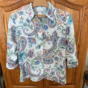 Alfred Dunner Paisley Floral Blouse